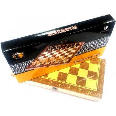 Шахматы деревянные желтая уп,29х29(3см фиг) KZ-002M